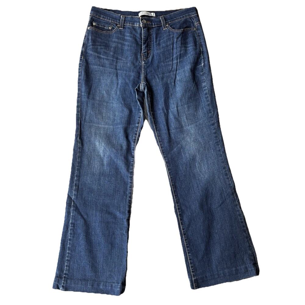 Levi's 512 Perfectly Slimming Jeans Sz 12M Stretch Denim Blue Bootcut Womens